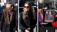 Liz Hurley and Anna Wintour among mouners at Valentino’s funeral in Rome