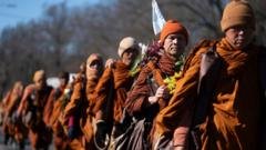 Buddhist monks’ 108-day Walk for Peace ends in Washington DC
